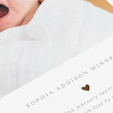 "Heart" - Birth Announcements in Charcoal by Blustery August - Detail