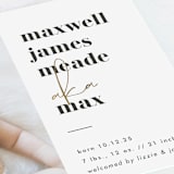 "a.k.a." - Birth Announcements in Classic by Lehan Veenker - Detail