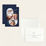 "So Current" - Birth Announcements in Navy by Carolyn MacLaren - Assembled