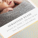 "Mini Confetti" - Birth Announcements in Sunrise by Townsend Majors - Detail