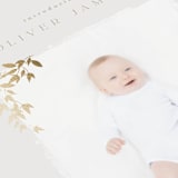 "Tiny Sprigs" - Birth Announcements in Latte by Kristie Kern - Detail