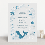 "Sea Adventure" - Baby Shower Invitations in Aqua by Snow and Ivy - Front