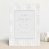"Boho Frame" - Baby Shower Invitations in Dove by Tamara Hilje - Front