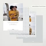 "Boho Frame" - Baby Shower Invitations in Dove by Tamara Hilje - Back of Card Options