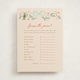 "Little Sugar Plum" - Baby Shower Game Cards in Cream by Jennifer Wick - Front