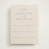 "Blooming Foil Oval" - Baby Shower Game Cards in Bluebell by Hannah Williams - Front