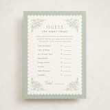 "Story Book Frame" - Baby Shower Game Cards in Sage by Kristen Smith - Front