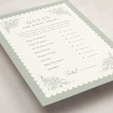 "Story Book Frame" - Baby Shower Game Cards in Sage by Kristen Smith - Detail