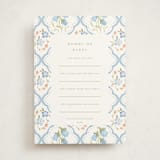 "BlueFloralbaby" - Baby Shower Game Cards in Icing by samovilka - Front