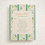"Petit Lemon" - Baby Shower Game Cards in Cinque Terre by Jackie Crawford - Front