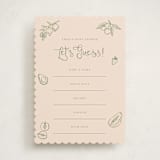 "Locally Grown Baby Shower" - Baby Shower Game Cards in Grapefruit by Reilly Kavanaugh - Front