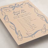 "Bottles and Brews" - Baby Shower Game Cards in Periwinkle by Jamie Alexander - Detail