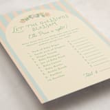 "Vintage blossom" - Baby Shower Game Cards in Sky by Creo Study - Detail