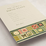 "fairytale ornament" - Baby Shower Game Cards in Creme by Anastasia Makarova - Detail