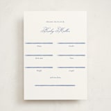 "Baby pram" - Baby Shower Game Cards in Navy by Huefete - Front
