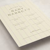 "stitched lines" - Baby Shower Game Cards in Blush by Ellen Schlegelmilch - Detail