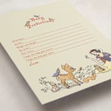 "Disney's Snow White Woodland" - Baby Shower Game Cards in Buttercream by Becky Nimoy - Detail