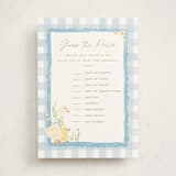 "Vintage goose" - Baby Shower Game Cards in Sky by Creo Study - Front