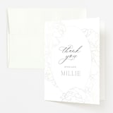 "Timeless" - Baby Shower Thank You Cards in Blush by Nicoletta Savod - Front