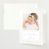 "Boho Frame" - Baby Shower Thank You Cards in Dove by Tamara Hilje - Front