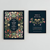 "Gilded Tapestry" - Bridal Shower Invitations in Midnight Garden by Simona Camp - Matching Enclosure Card