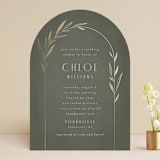 "Botanical Arches" - Bridal Shower Invitations in Moss by Kelly Schmidt - Front