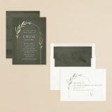 "Botanical Arches" - Bridal Shower Invitations in Moss by Kelly Schmidt - Assembled