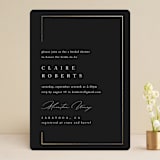 "Gilded Border" - Bridal Shower Invitations in Midnight by Kelly Schmidt - Front