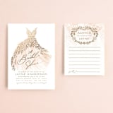 "Here Comes the Bride" - Bridal Shower Invitations in Coral by Paper Sun Studio - Matching Enclosure Card