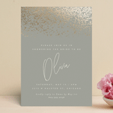 "showers" - Bridal Shower Invitations in Sage by JoAnn Jinks - Front