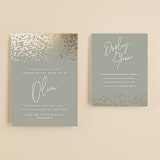 "showers" - Bridal Shower Invitations in Sage by JoAnn Jinks - Matching Enclosure Card