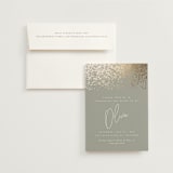 "showers" - Bridal Shower Invitations in Sage by JoAnn Jinks - Invitation with Envelope