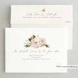 "Floral Wisp" - Bridal Shower Invitations in Rose by Susan Moyal - FREE Recipient Addressing
