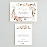 "Floral Wisp" - Bridal Shower Invitations in Rose by Susan Moyal - Matching Enclosure Card