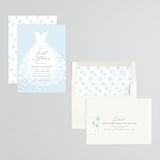 "Wedding Dress" - Bridal Shower Invitations in Cinderella Blue by Itsy Belle Studio - Assembled