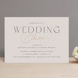 "Simple Classic" - Bridal Shower Invitations in Champagne by Summer Winkelman - Front