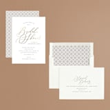 "Posh" - Bridal Shower Invitations in Waterlily by Melanie Kosuge - Assembled
