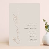 "Elegant Side" - Bridal Shower Invitations in Buttercream by Carolyn MacLaren - Front