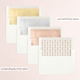 "Elegant Side" - Bridal Shower Invitations in Buttercream by Carolyn MacLaren - Envelope Liner Options