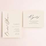 "Elegant Side" - Bridal Shower Invitations in Buttercream by Carolyn MacLaren - Matching Enclosure Card