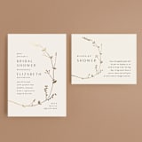 "Vine Wrap" - Bridal Shower Invitations in Eggshell by Amy Kross - Matching Enclosure Card