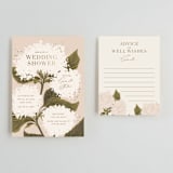 "Hydrangea" - Bridal Shower Invitations in Blush by Leah Bisch - Matching Enclosure Card