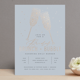 "Bubbly Brunch" - Bridal Shower Invitations in Sea by Michelle Taylor - Front