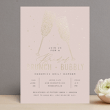 "Bubbly Brunch" - Bridal Shower Invitations in Blush by Michelle Taylor - Front