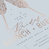 "Bubbly Brunch" - Bridal Shower Invitations in Sea by Michelle Taylor - Close-Up
