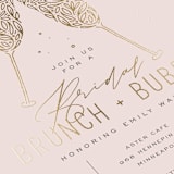 "Bubbly Brunch" - Bridal Shower Invitations in Blush by Michelle Taylor - Close-Up