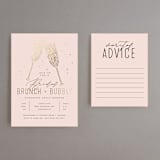 "Bubbly Brunch" - Bridal Shower Invitations in Blush by Michelle Taylor - Matching Enclosure Card