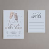 "Bubbly Brunch" - Bridal Shower Invitations in Sea by Michelle Taylor - Matching Enclosure Card
