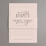 "Bubbly Brunch" - Bridal Shower Invitations in Blush by Michelle Taylor - Matching Bellyband