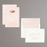 "Flower Cheers" - Bridal Shower Invitations in Blush by Baumbirdy - Assembled
